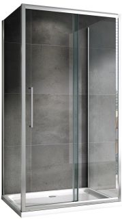 Душевой уголок ABBER Schwarzer Diamant AG30160H-S80-S80 160x80см хром